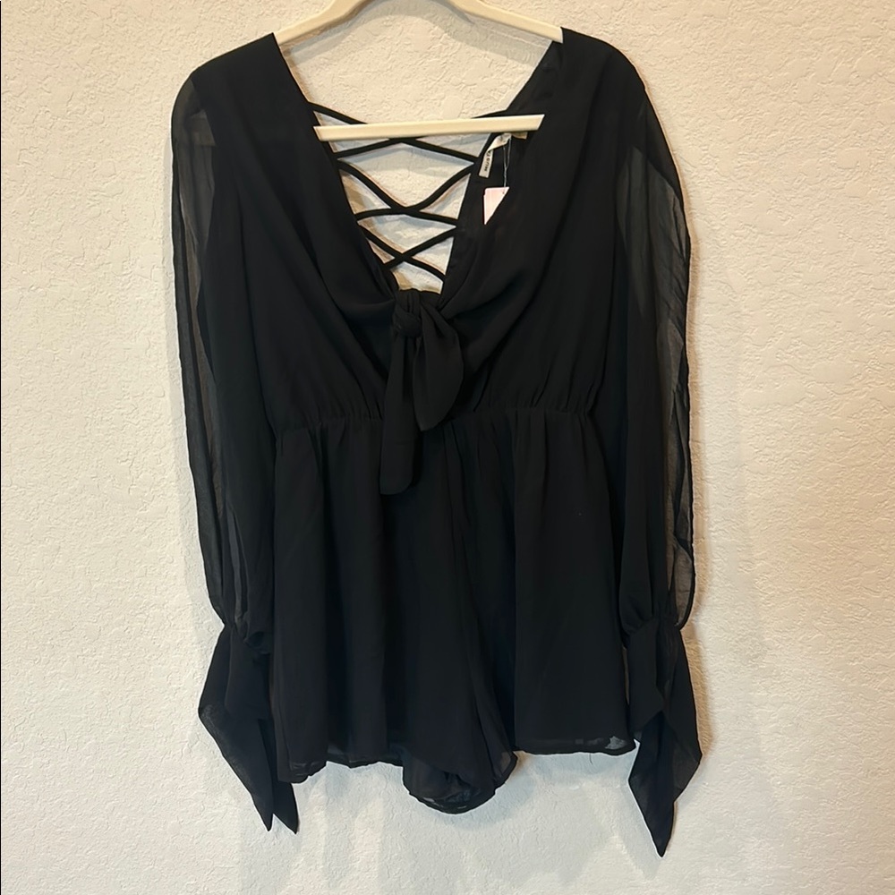 Elegant Black Women's Romper